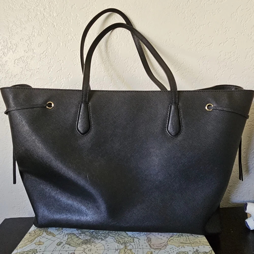 Kate Spade ♠️ big black saffiano leather tote shoulder‎ bag